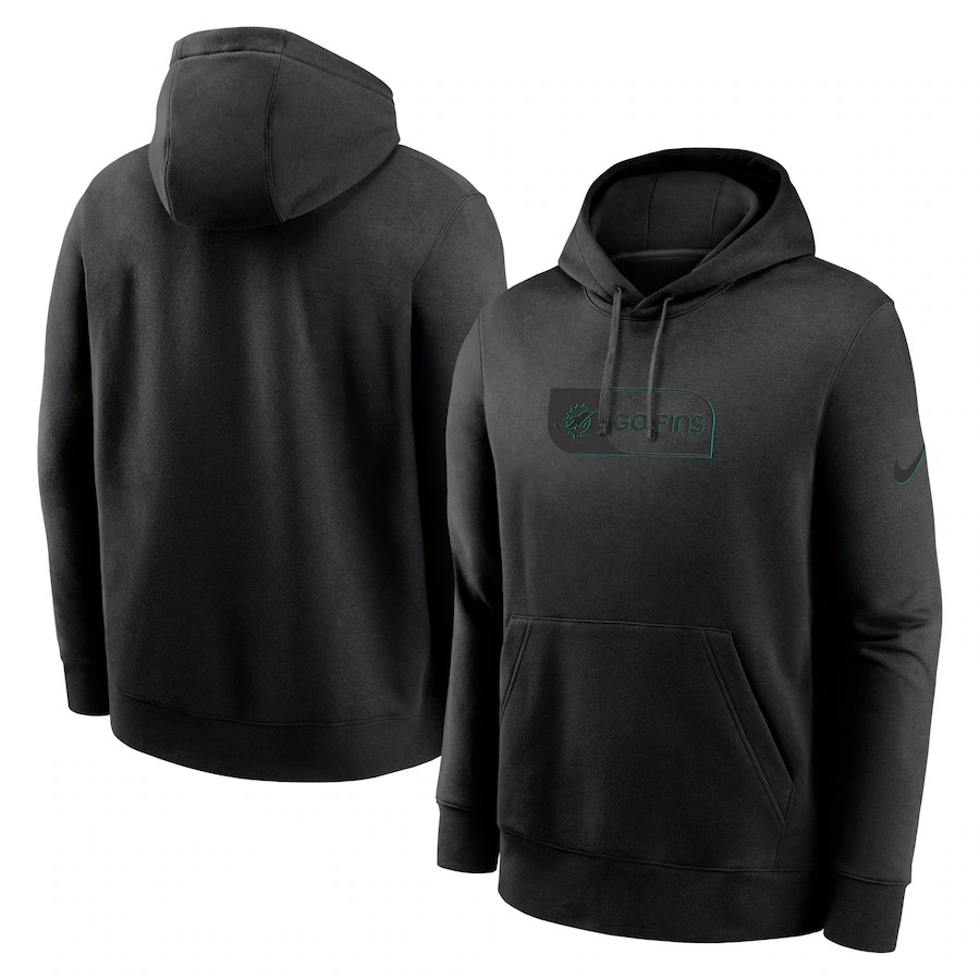 Men miami dolphins black style #3 2024 NFL hoodie